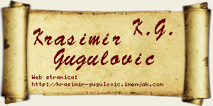 Krasimir Gugulović vizit kartica